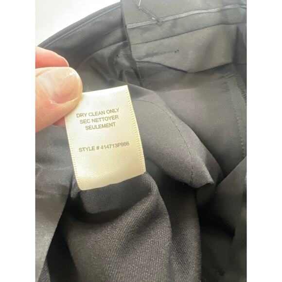 Rebecca Taylor Bella Slim Fit Zipper Sided Pants Classic Black Women's 8 - Picture 8 of 10